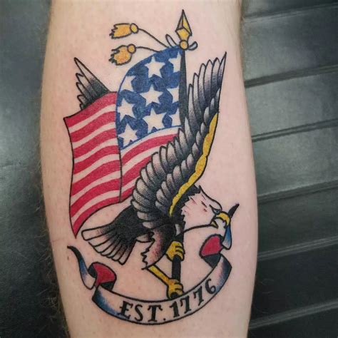 american flag tattoo gallery|traditional american flag tattoo.